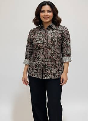 Red color women cotton shirts 2