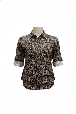 Red color women cotton shirts 3