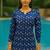 Blue color full sleeves shot kurti
