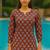 Maroon color full sleeves shot kurti