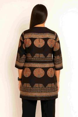 Black color printed traditional co-ord set 2