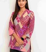Multi color stylish short cotton kurti