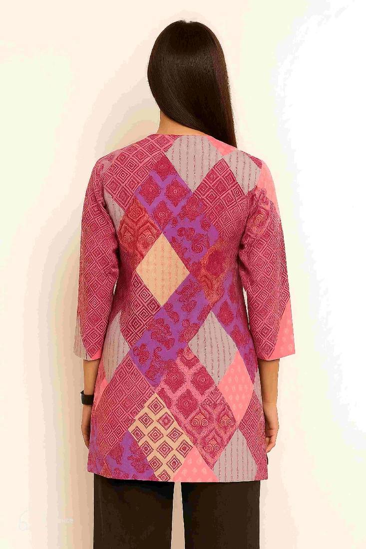 Multi color stylish short cotton kurti