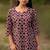 Maroon color stylish short cotton kurti