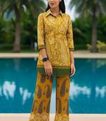 Yellow color printed arbain Cotton co-ord set