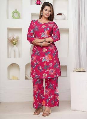 Rani color festive comfy Cotton co-ord set 1