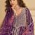 Violet embroidered chinon anarkali salwar suit