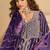 Purple embroidered chinon anarkali salwar suit