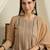 coffee georgette   top with bottom and dupatta full sleeve embroidered a-line kurta palazzo set