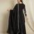black chinon   top with bottom and dupatta full sleeve embroidered kurta palazzo set