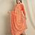 orange chinon   top with bottom and dupatta full sleeve embroidered kurta palazzo set