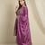purple chinon   top with bottom and dupatta 3/4 sleeve embroidered kurta palazzo set