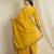 yellow organza   top with bottom and dupatta 3/4 sleeve embroidered straight kurta palazzo set