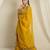 yellow organza   top with bottom and dupatta 3/4 sleeve embroidered straight kurta palazzo set