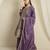 purple chinon   top with bottom and dupatta full sleeve embroidered kurta palazzo set