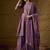 purple chinon   top with bottom and dupatta full sleeve embroidered flared kurta