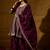purple chinon   top with bottom and dupatta full sleeve embroidered flared kurta
