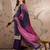 purple chinon embroidered straight top with   bottom & chinon dupatta