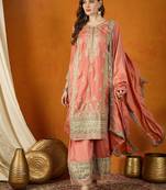 black chinon  top with bottom & dupatta | full sleeve embroidered straight top