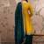 yellow chinon   anarkali kurta with bottom & dupatta