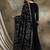black vichitra silk   straight kurta with bottom & dupatta