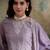 light purple chinon   straight kurta with bottom & dupatta