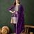 purple chinon   flared top with bottom & dupatta