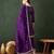 purple chinon   flared top with bottom & dupatta