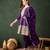 purple chinon   flared top with bottom & dupatta