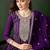 purple chinon   flared top with bottom & dupatta