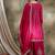 pink chinon   flared top with bottom & dupatta