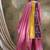 pink chinon   top with bottom and chinon dupatta 3/4 sleeve embroidered flared top