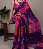 effortless elegance weightless marble floral saree