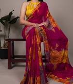 effortless elegance weightless marble floral saree