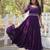 Purple Faux Blooming Embroidered Gown     Party & Festive Wear