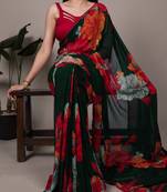 effortless elegance weightless marble floral saree