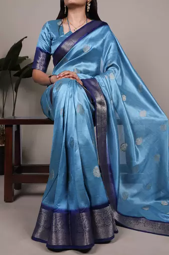 soft drapes, grand shine  rumali art silk zari saree