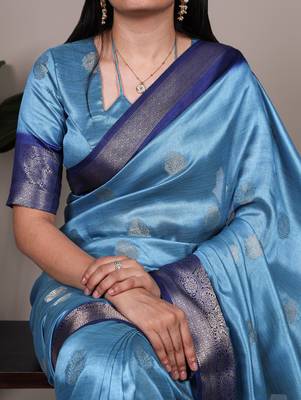 soft drapes, grand shine  rumali art silk zari saree 2