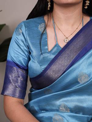soft drapes, grand shine  rumali art silk zari saree 5
