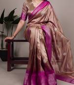 soft drapes, grand shine  rumali art silk zari saree