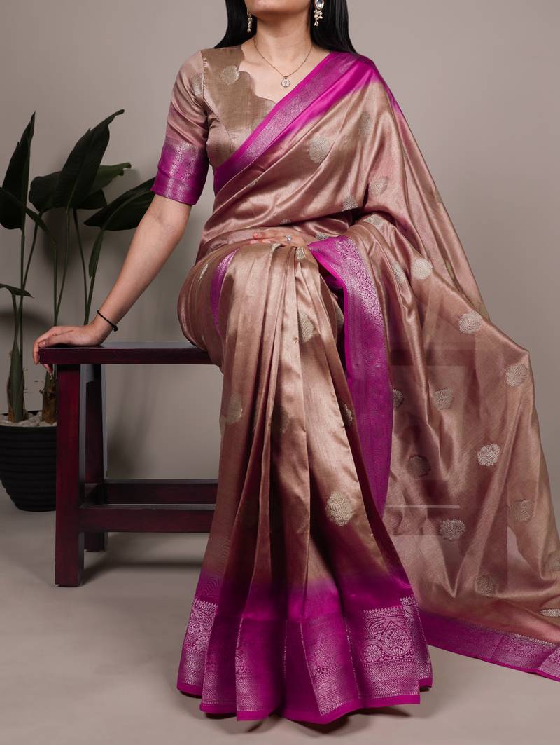 soft drapes, grand shine  rumali art silk zari saree