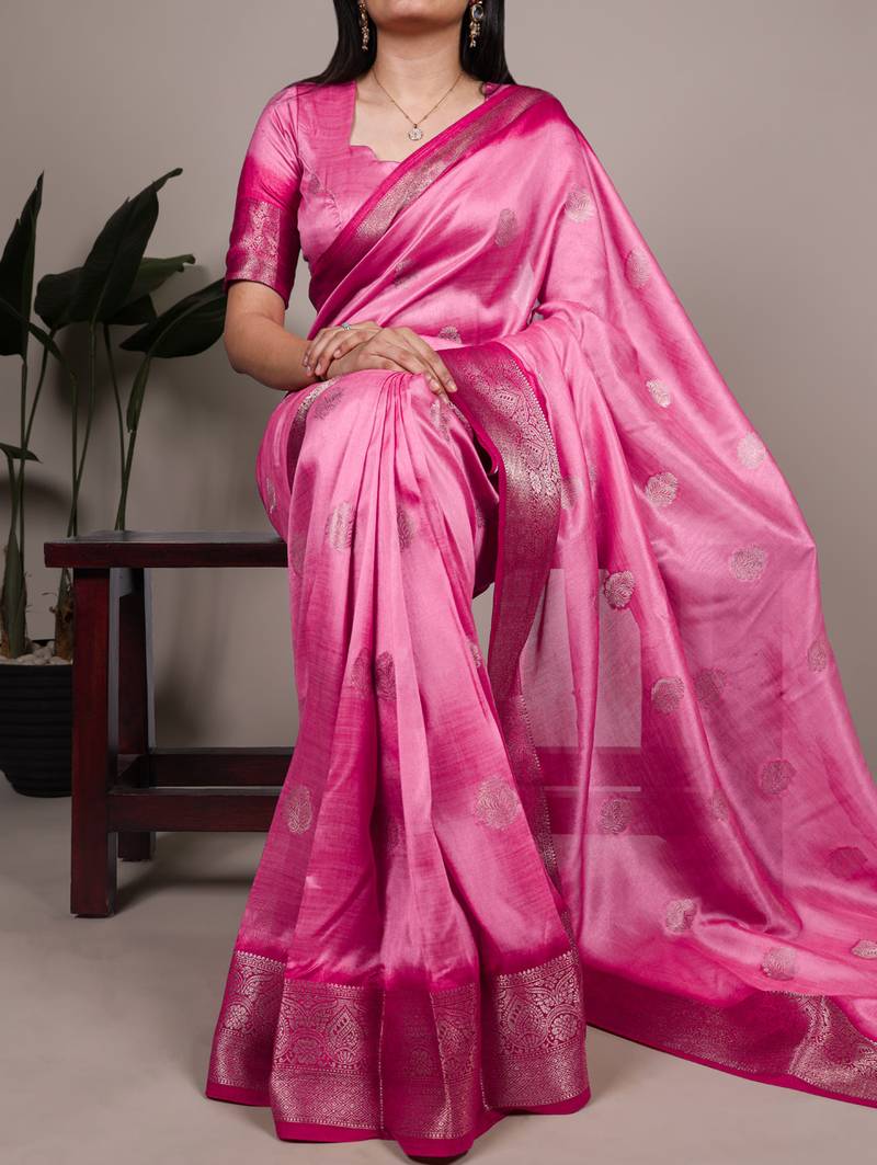 soft drapes, grand shine  rumali art silk zari saree