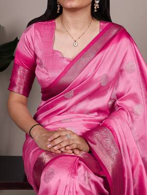 soft drapes, grand shine  rumali art silk zari saree 2