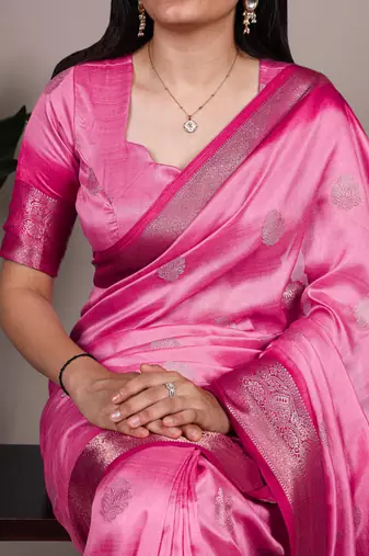 soft drapes, grand shine  rumali art silk zari saree