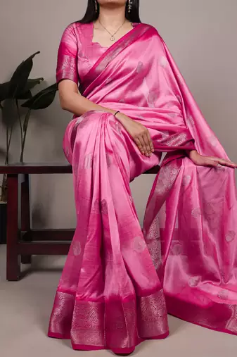 soft drapes, grand shine  rumali art silk zari saree