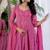 Pink chinkari anarkali kurta set