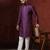 Purple embroidered kurta pajama set for men