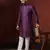 Purple embroidered kurta pajama set for men