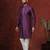 Purple embroidered kurta pajama set for men