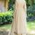 Beige tissue mirror work anarkali sharara set